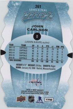 2016-17 Upper Deck MVP - Colors and Contours #261 John Carlson Back