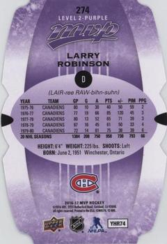 2016-17 Upper Deck MVP - Colors and Contours #274 Larry Robinson Back