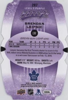 2016-17 Upper Deck MVP - Colors and Contours #287 Brendan Leipsic Back