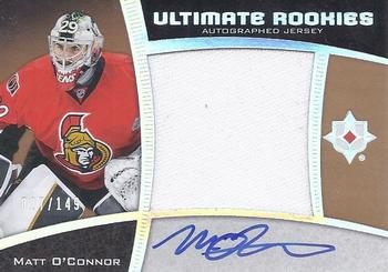 2015-16 Upper Deck Ultimate Collection - Ultimate Rookies - Spectrum Silver Auto Jumbo Jersey #94 Matt O'Connor Front