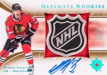 2015-16 Upper Deck Ultimate Collection - 2005-06 Ultimate Rookies - Spectrum Teal Auto Shield #05-AP Artemi Panarin Front