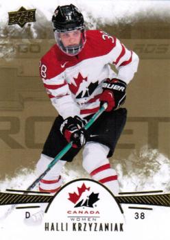 2016 Upper Deck Team Canada Juniors - Gold #9 Halli Krzyzaniak Front