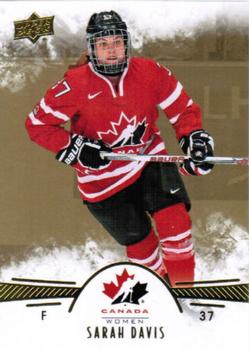 2016 Upper Deck Team Canada Juniors - Gold #14 Sarah Davis Front