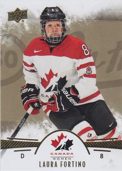 2016 Upper Deck Team Canada Juniors - Gold #22 Laura Fortino Front