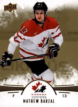 2016 Upper Deck Team Canada Juniors - Gold #33 Mathew Barzal Front