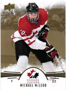 2016 Upper Deck Team Canada Juniors - Gold #90 Michael McLeod Front