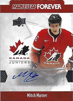 2016 Upper Deck Team Canada Juniors - Maple Leaf Forever Men's Autographs #ML-MM Mitch Marner Front