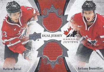 2016 Upper Deck Team Canada Juniors - Material Duos #TCD-BB Mathew Barzal/Anthony Beauvillier Front
