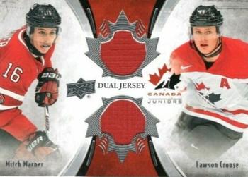 2016 Upper Deck Team Canada Juniors - Material Duos #TCD-CM Mitch Marner/Lawson Crouse Front