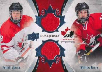 2016 Upper Deck Team Canada Juniors - Material Duos #TCD-LB Pascal Laberge/William Bitten Front