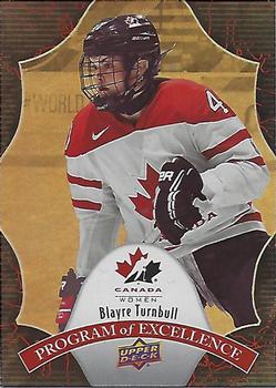 2016 Upper Deck Team Canada Juniors - Program of Excellence Rainbow Gold #POE-36 Blayre Turnbull Front