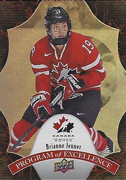 2016 Upper Deck Team Canada Juniors - Program of Excellence Rainbow Gold #POE-48 Brianne Jenner Front