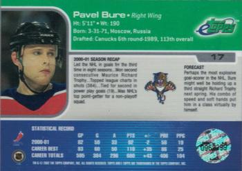 2001-02 Topps eTopps #17 Pavel Bure Back