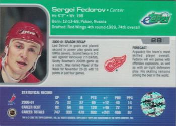 2001-02 Topps eTopps #28 Sergei Fedorov Back