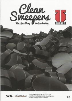 2013-14 SHL Elitset - Clean Sweepers #12 Tim Sandberg Back