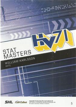 2013-14 SHL Elitset - Stat Masters #5 William Karlsson Back