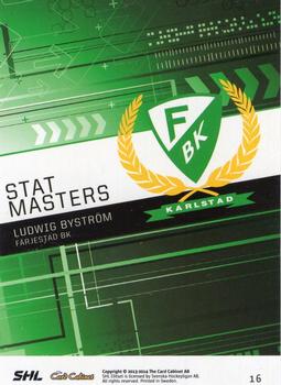 2013-14 SHL Elitset - Stat Masters #16 Ludwig Byström Back
