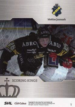 2013-14 SHL Elitset - Scoring Kings #1 Mattias Janmark Back