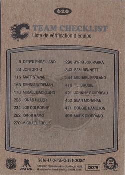 2016-17 O-Pee-Chee - Retro #620 Calgary Flames Back