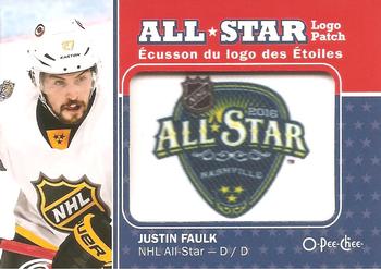 2016-17 O-Pee-Chee - Manufactured Patch Relics #P-58 Justin Faulk Front