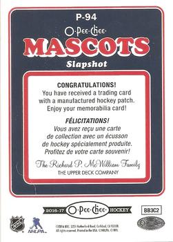 2016-17 O-Pee-Chee - Manufactured Patch Relics #P-94 Slapshot Back