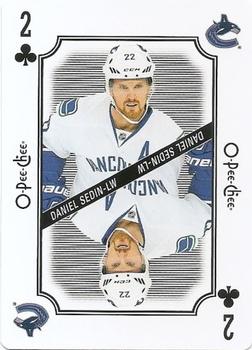 2016-17 O-Pee-Chee - Playing Cards #2♣ Daniel Sedin Front