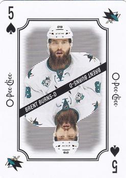 2016-17 O-Pee-Chee - Playing Cards #5♠ Brent Burns Front