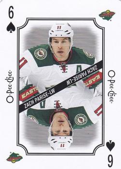 2016-17 O-Pee-Chee - Playing Cards #6♠ Zach Parise Front