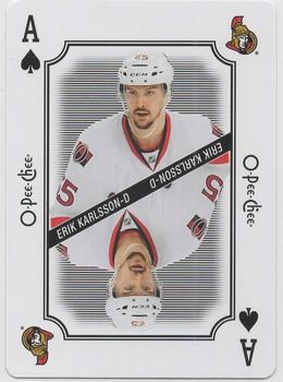 2016-17 O-Pee-Chee - Playing Cards #A♠ Erik Karlsson Front