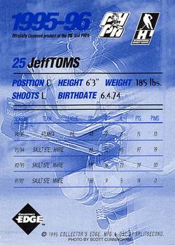 1995-96 Edge Ice Atlanta Knights (IHL) #NNO Jeff Toms Back