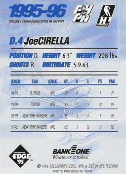 1995-96 Edge Ice Milwaukee Admirals (IHL) #NNO Joe Cirella Back