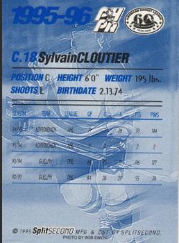 1995-96 SplitSecond Adirondack Red Wings (AHL) #NNO Sylvain Cloutier Back