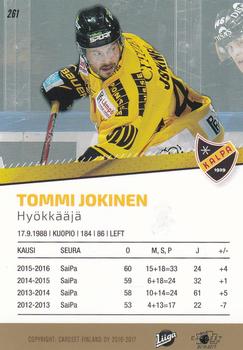2016-17 Cardset Finland #261 Tommi Jokinen Back