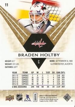 2016-17 Upper Deck Trilogy #11 Braden Holtby Back