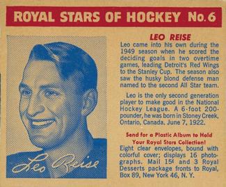 1952 Royal Desserts #6 Leo Reise Front