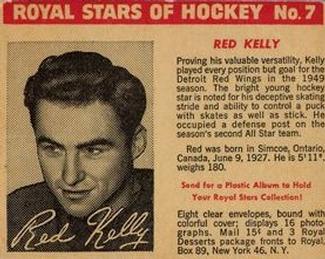 1952 Royal Desserts #7 Red Kelly Front