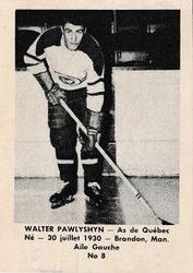 1952-53 Bedard & Donaldson (Laval Dairy) QSHL #8 Walter Pawlyshyn Front