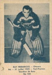 1952-53 Bedard & Donaldson (Laval Dairy) QSHL #104 Ray Frederick Front