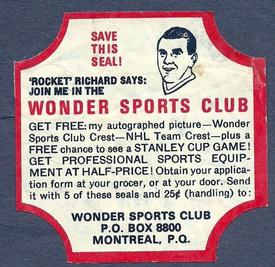 1960-61 Wonder Bread Wonder Sports Club Offers #4 