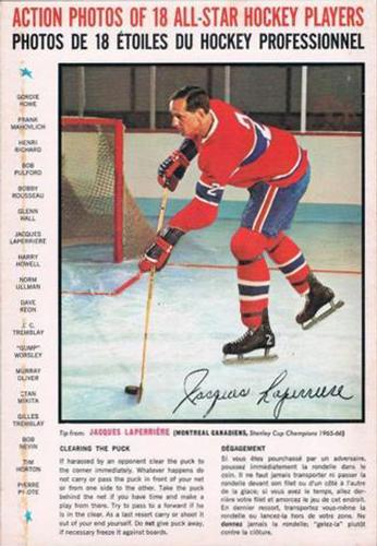 1966-67 General Mills All-Star Hockey Players Tips #NNO Jacques Laperriere Front