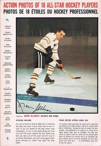 1966-67 General Mills All-Star Hockey Players Tips #NNO Norm Ullman Front