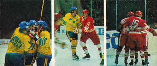 1973 Soviet World Ice Hockey Championship Postcards #9 Sweden vs. USSR Front