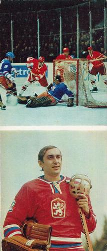 1973 Soviet World Ice Hockey Championship Postcards #12 USSR vs. Czechoslovakia / Jiri Holecek Front