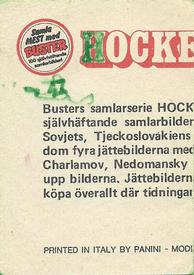 1974 Semic Hockey VM (Swedish) Stickers #67 Jan Suchy Back