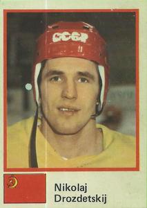 1982 Semic Hockey VM/Jaakiekon MM (Swedish/Finnish) Stickers #63 Nikolai Drozdetsky Front