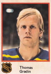 1982 Semic Hockey VM/Jaakiekon MM (Swedish/Finnish) Stickers #148 Thomas Gradin Front