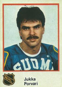 1982 Semic Hockey VM/Jaakiekon MM (Swedish/Finnish) Stickers #153 Jukka Porvari Front