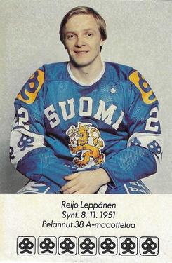 1982 Skopbank Maaottelupelaajat (Finnish) #9 Reijo Leppänen Front