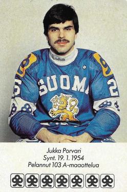 1982 Skopbank Maaottelupelaajat (Finnish) #12 Jukka Porvari Front
