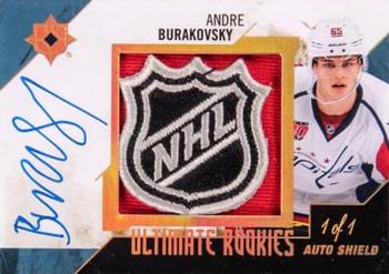 2014-15 Upper Deck Ultimate Collection - Ultimate Rookies Gold Spectrum Autographed NHL Shield #120 Andre Burakovsky Front
